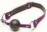 Suede Leather Gag with Rubber Ball