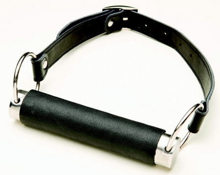 Leather Horse Bit Gag and Steel Tube