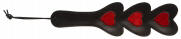 Leather Paddle With Red Hearts