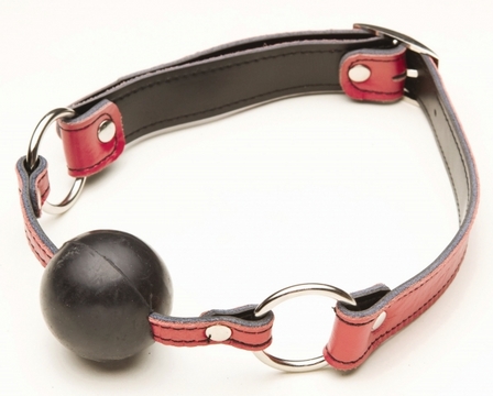 Pink and Black Gag and Rubber Ball